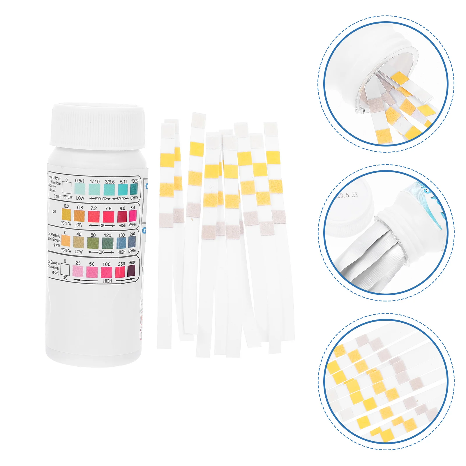 50pcs Water Quality Test Paper Chlorine Testing Strips Pool PH Fish Tank Spa Hot Tub Tools Swimming Pool Test Kits