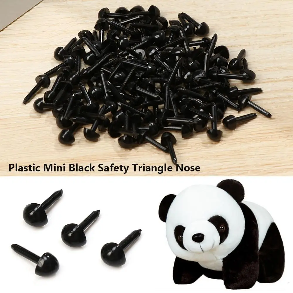 Mini 100pcs/bag for Teddy Dog Mini Black Stuffed Doll Eyes Safety Triangle Noses 4.5X5.5MM Plush Doll Eyes