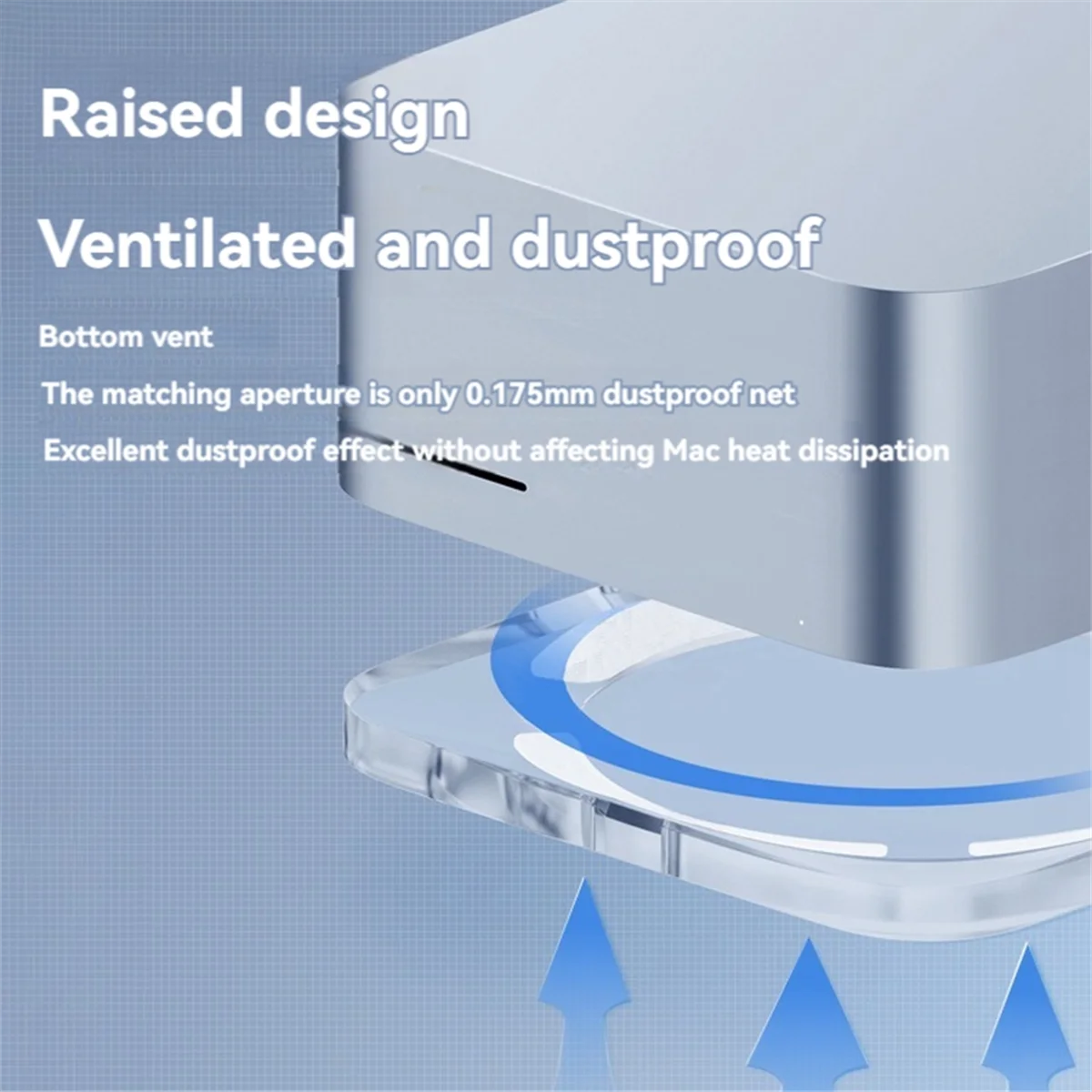 Imagem -06 - Desktop Dustproof Stand para Mac Mini e Mac Studio Suporte Acrílico Transparente Refrigeração Dissipação de Calor Montar Acessórios