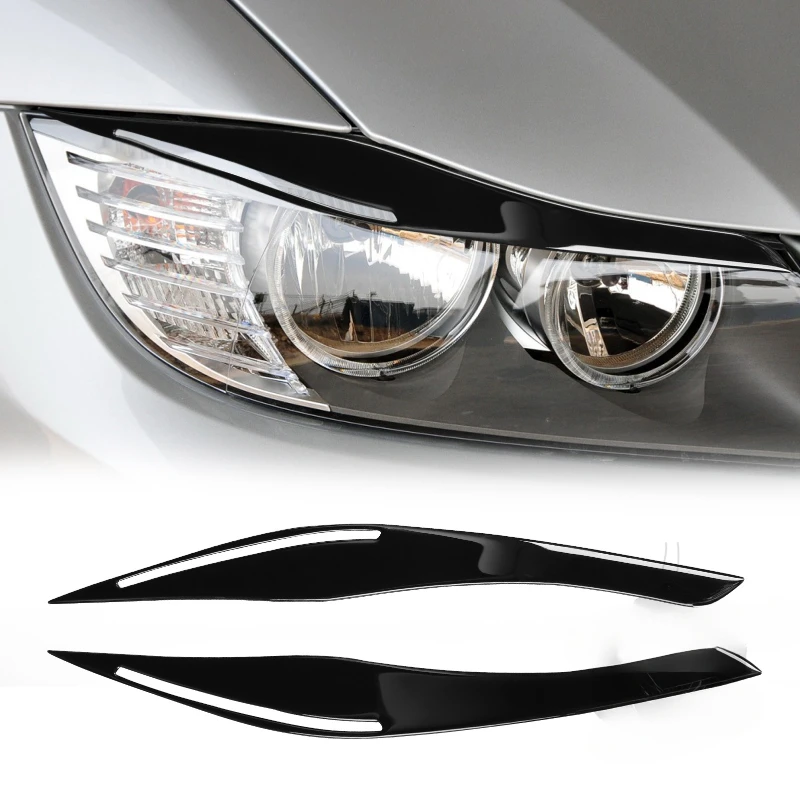 

Suitable for BMW 3 Series E90 lamp eyebrow stick piano bright black carbon fiber car retrofit decorative interior accessories