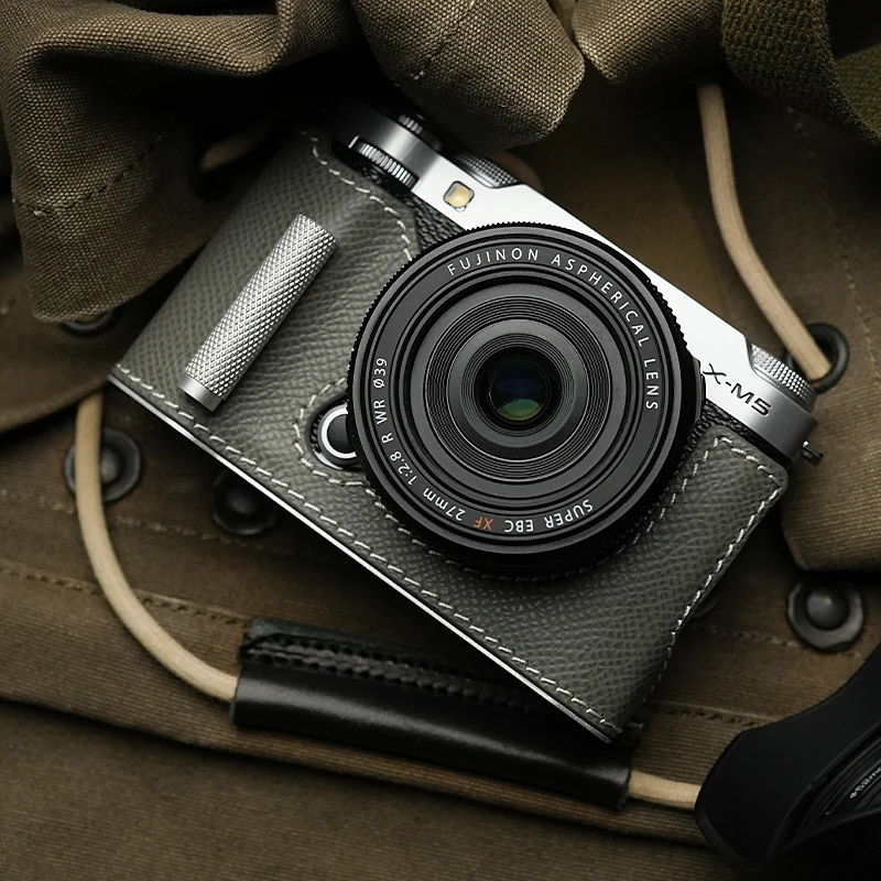 Mr.Stone for Fujifilm X-M5 카메라 케이스 보호 케이스 카메라 바디슈트 xm5 카메라 수제 정품 가죽 카메라 가방