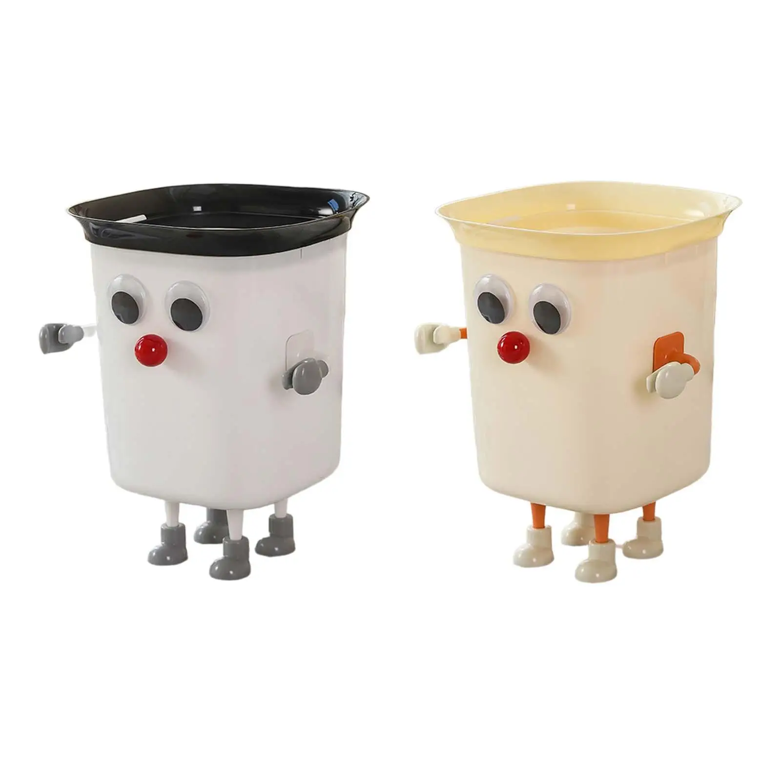 

Cute Trash Can Dustbin Decorative Waste Basket for Dorm Office Bathroom