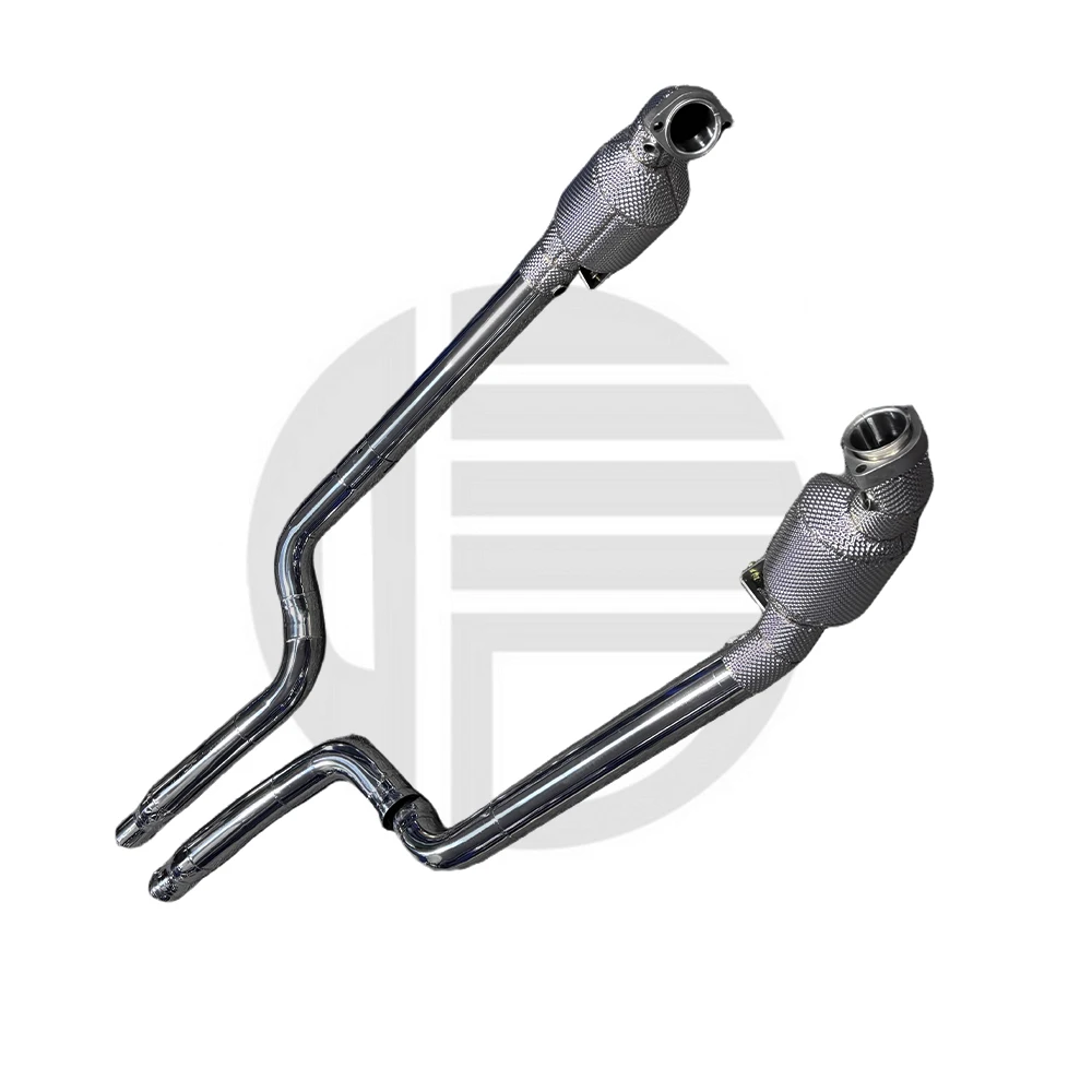 SUS304 Stainless Steel Performance Downpipe for 08-13 W204 C63 V8 6.2L