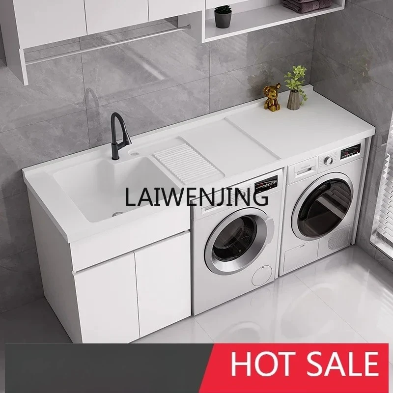 T10-honeycomb aluminum balcony double cabinet integrated basin cabinet double position washbasin