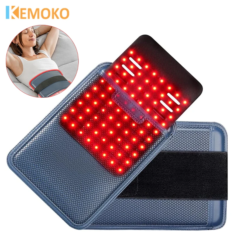 

80 LEDs Red＆Infrared Therapy Pad Soft 850nm 660nm Relieve Muscles Waist Heat Pad Full Body Joints Muscle Health Care USB Charge