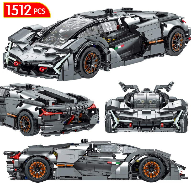 1512PCS RC Racing Remote Control Speed Car Building Blocks City Speed Sports Drift Vehicle Bricks Toys for Kids Gifts