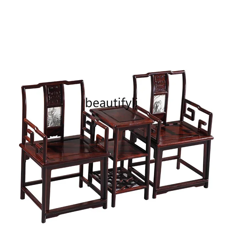 

Rosewood Furniture Sandal Wood Officer's Cap Armchair Classic Ming Style Antique Reception Armchair Palace Chair