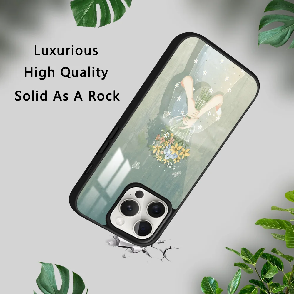 Boys Girls Wildflowers Phone Case For iPhone 16 15 14 13 12 11 Pro Xs Max Mini Plus Celulares Hard Funda