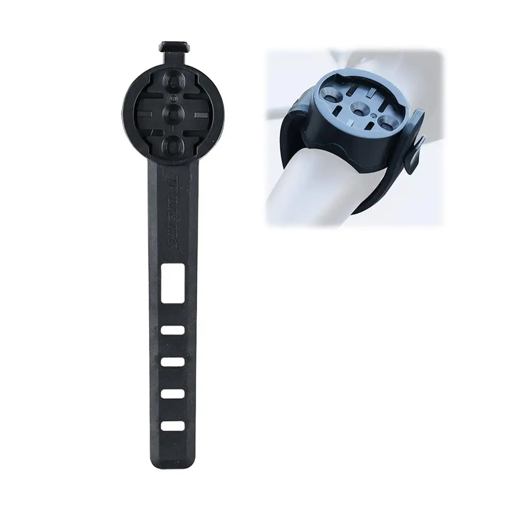 Silicone Bike Computer Mount Black Bicycle Handlebar Holder Featherlight Strap Bracket Tool-Free Installation for Road Mountain