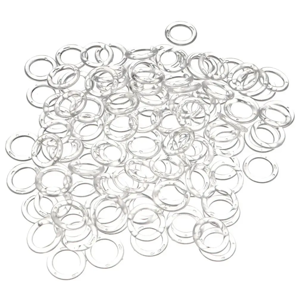 

200 Pcs Curtain Accessories Perforated Rings Drapes Large Pleated Style Plastic Clips Holders