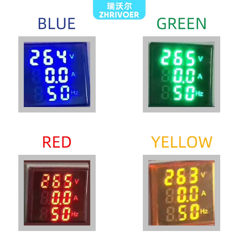 ثلاثة عرض الرقمية الجهد أمبير 22 مللي متر AD16-22DSV نوع التيار المتناوب 60-500 فولت الجهد الصغير متر LED الفولتميتر مؤشر ضوء مصباح