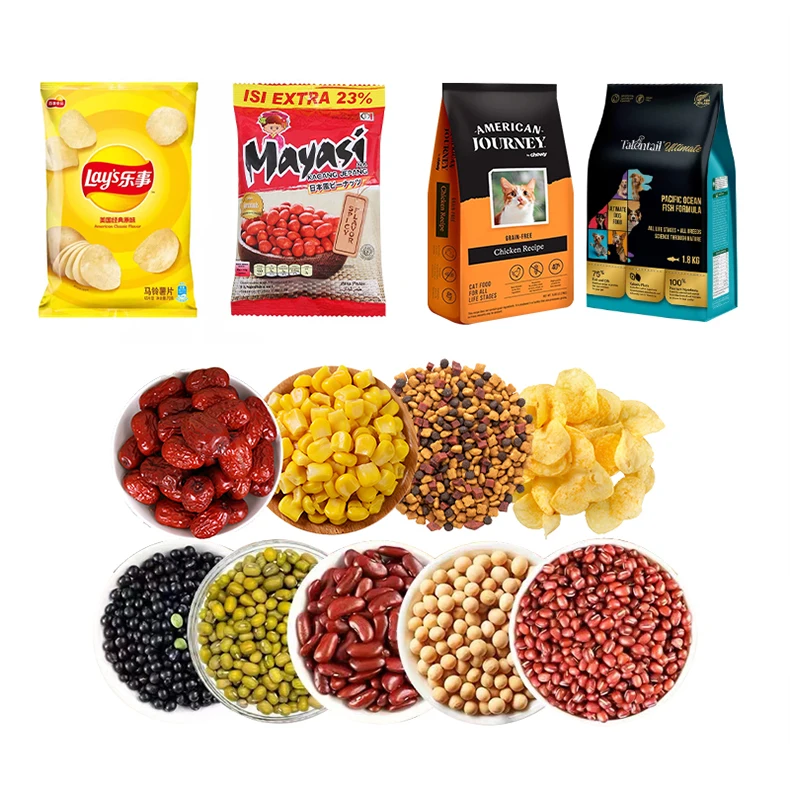 Nut coffee bean sachet packaging machine 1kg 5kg rice grain sugar packaging machine pet food packaging machinery price