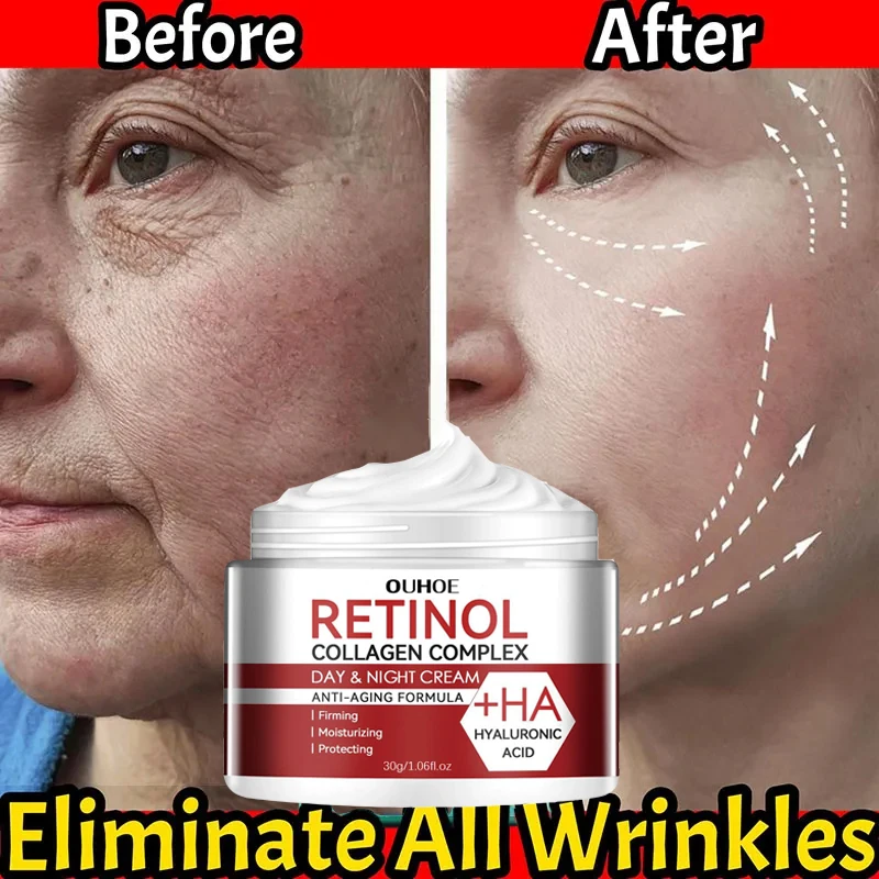 

Retinol Wrinkle Remover Face Cream Firming Lifting Anti Aging Fade Fine Lines Moisturizing Whitening Repair Skin Care Cosmetics