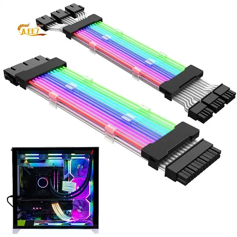 

AEE7-ARGB Power Supply Extension Cable Cord Motherboard RGB Extension Cable For Computer