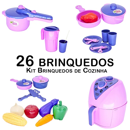 Children's Kitchen Dish Pan Set Cup Talher Jar 26 PCs