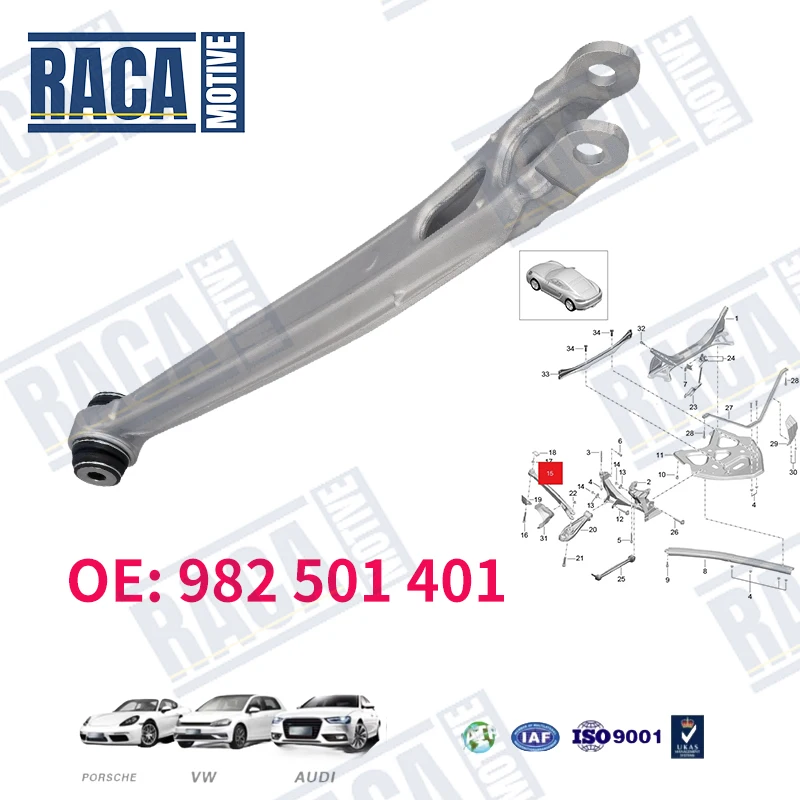 

For Porsche Boxster 718 Cayman 982 Rear Suspension Upper Outer Control Arm Kit 982501401 982 501 401