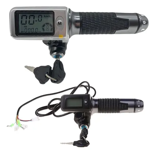02 전기 자전거 자전거 스쿠터 스로틀 LCD 디스플레이 속도계 키트 36V/48V/60V
