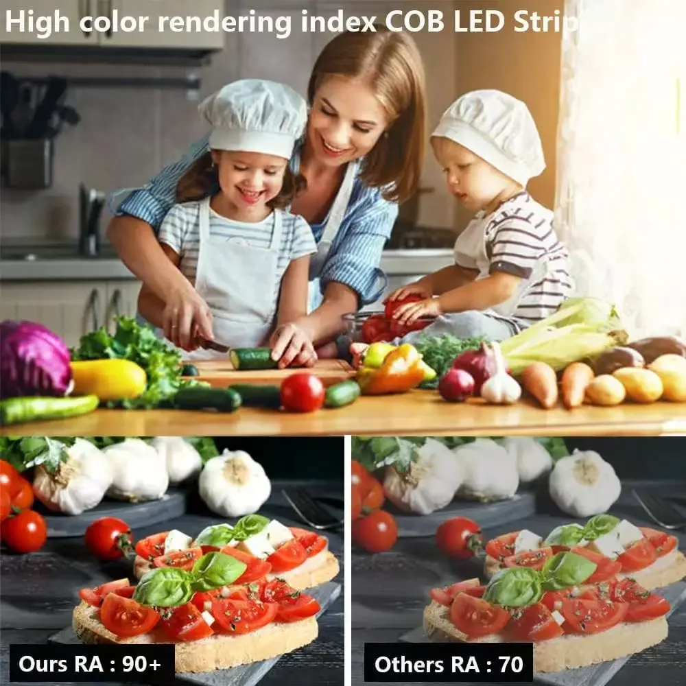 5Meters CCT Dimmable Running Water Flowing Ra90 576leds/m 10MM 24V Cob Led Strip Light