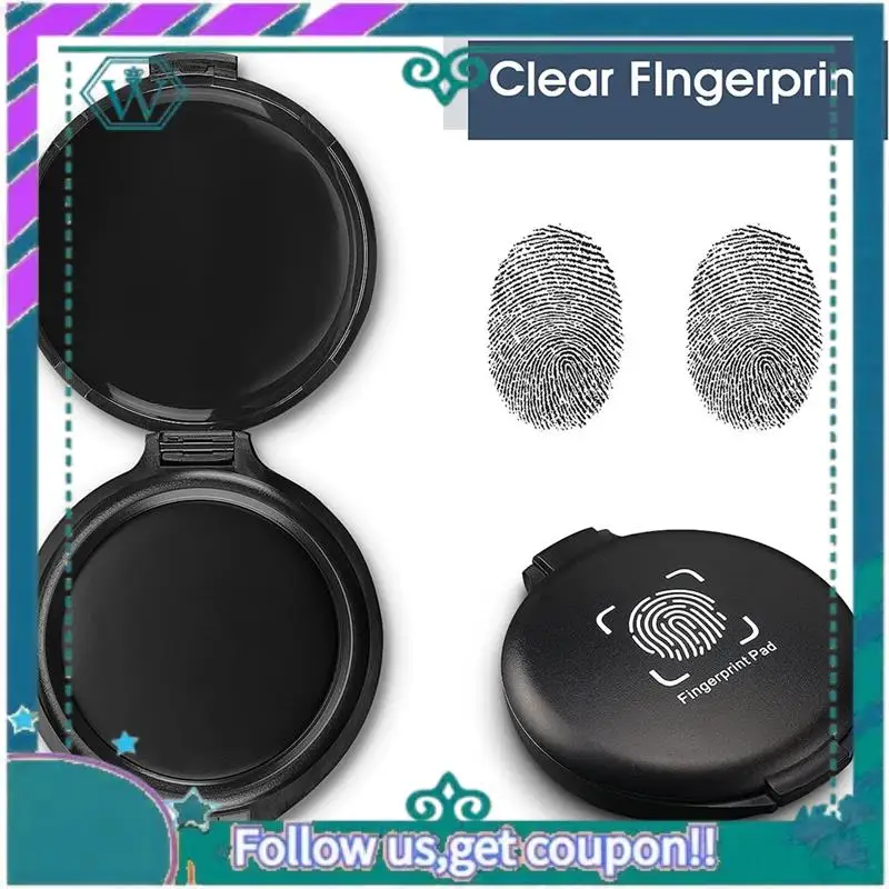 

Upgraded Fingerprint Ink Pad No-Wash Quick-Drying Portable Quick-Drying Ink Pad 1 PCS Plastic