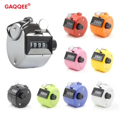 4 Digit Number Counters Plastic Shell Hand Finger Display Manual Counting Tally Clicker Color Shell Timer Soccer Golf Counter