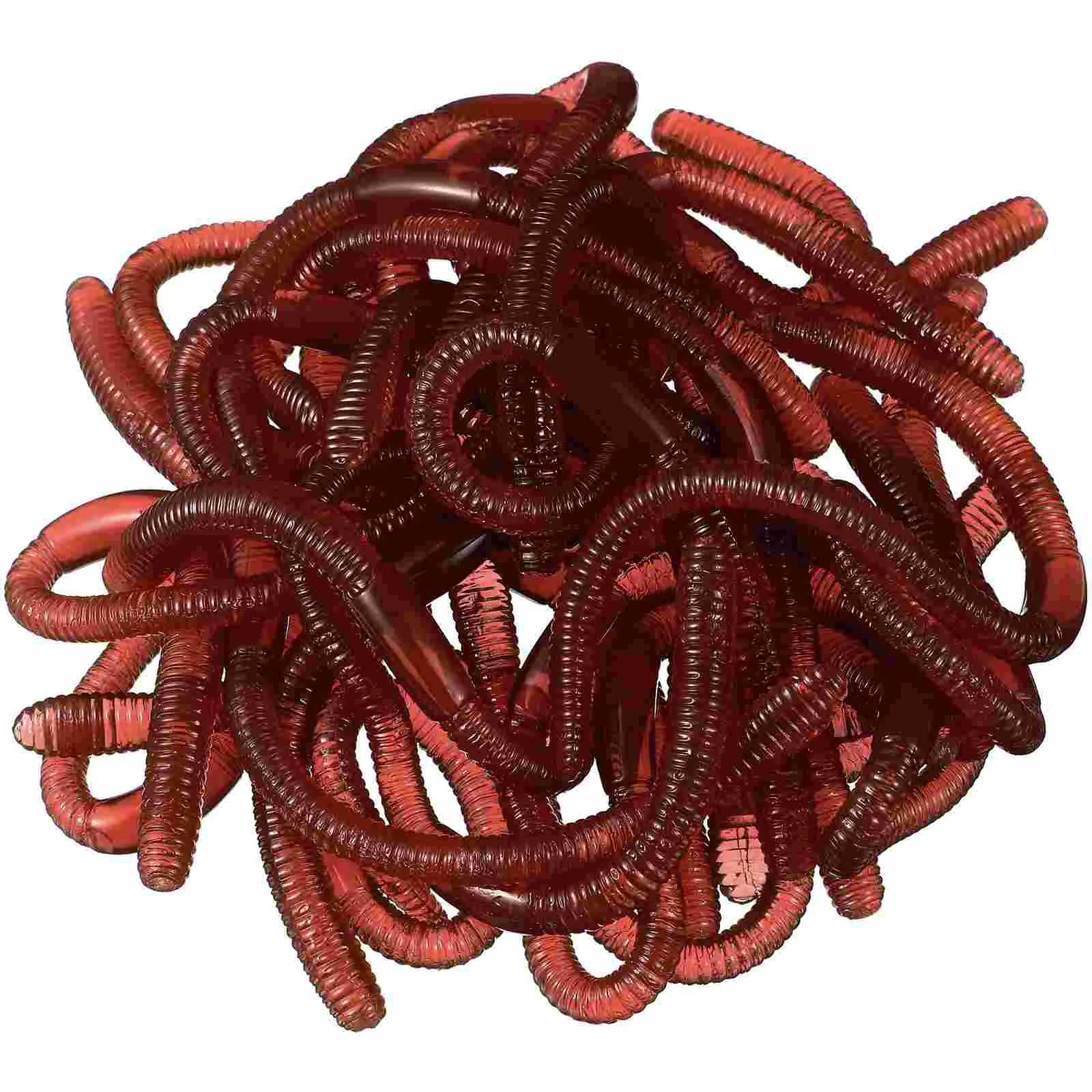 

25 Pcs Artificial Earthworm Fake Earthworms Toy Model Faux Prank Toys Props Simulation