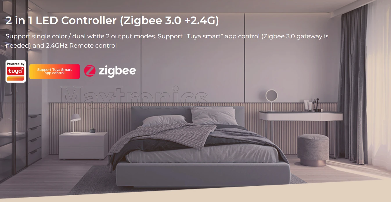 Miboxer Zigbee 3.0 2.4G  FUT037Z+  3 in 1 RGB / RGBW / RGB+CCT LED Strip Controller FUT035Z+ 2 in 1 Single color / Dual white
