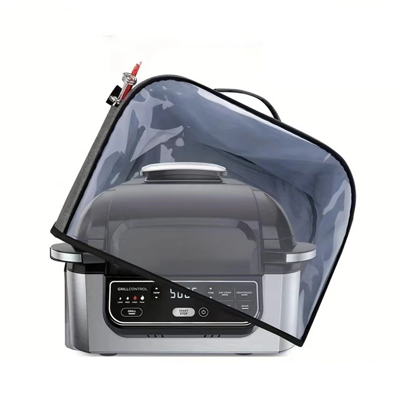 Capa Protetora para Air Fryer Ninja Foodi Grill, Capa de Poeira Durável para Cozinha com Bolsos de Armazenamento, Capa Impermeável para Grelhador Doméstico e Torradeira
