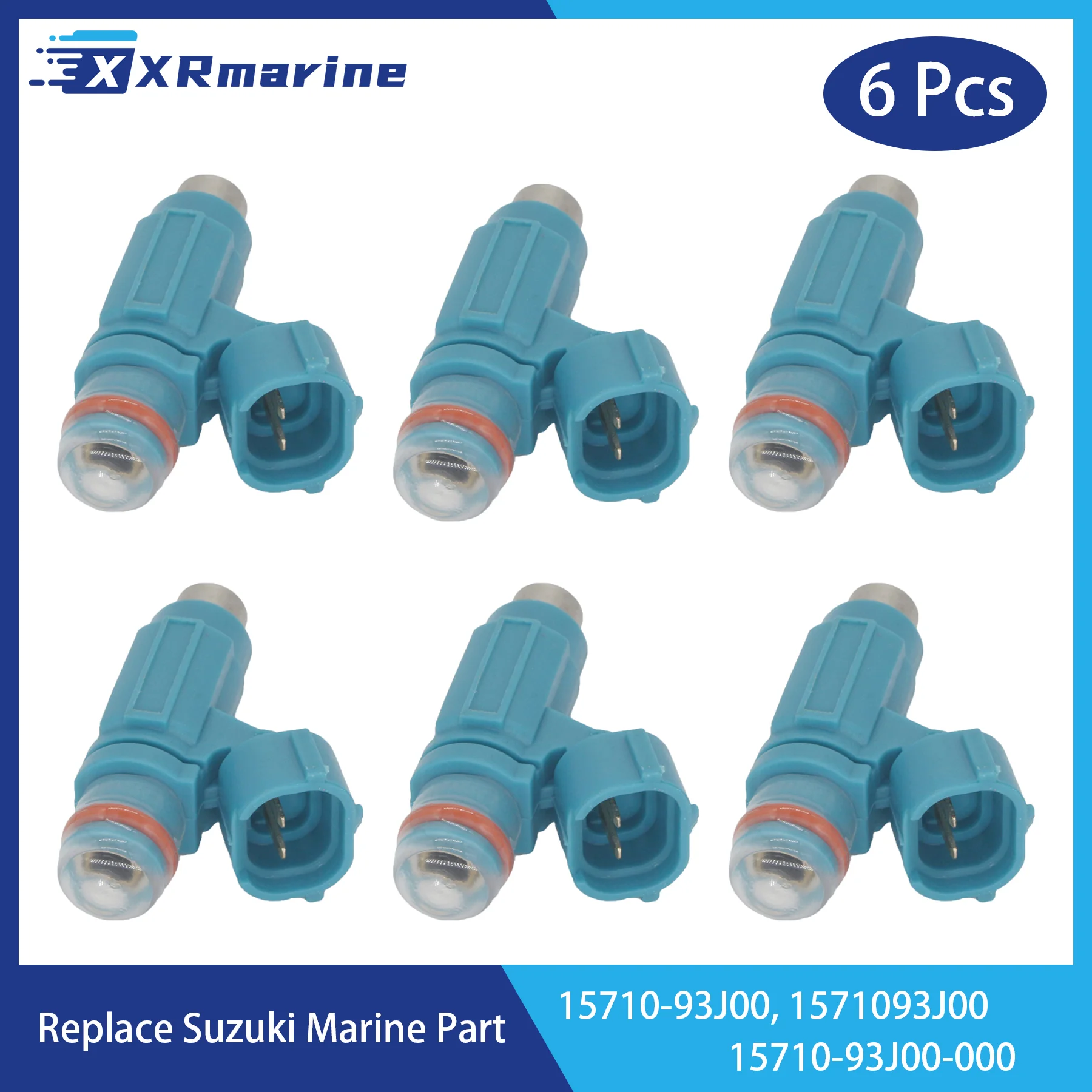 

6 шт. топливные форсунки с 4 отверстиями 15710-93J00 для 4-тактного подвесного двигателя Suzuki DF 200 225 250 л.с. 1571093J00 15710-93J00-000