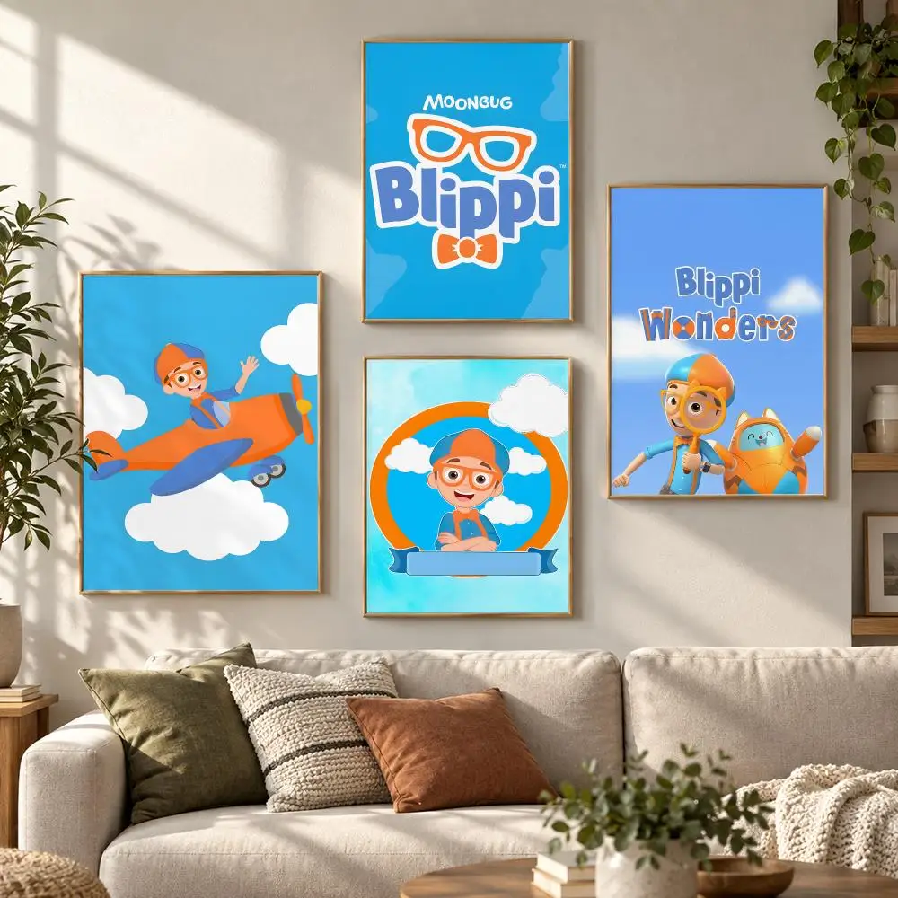 Blippi Wonders Colorful Kids Cartoon Adventure Series Poster Contemporary Wall Art Print for Bedroom & Living Room, Unframed