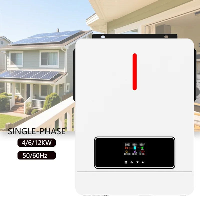 

Высокоэффективный однофазный инвертор мощностью 4,3 кВт, низкое энергопотребление в режиме ожидания, подходит для домашнего/ферчного использования,