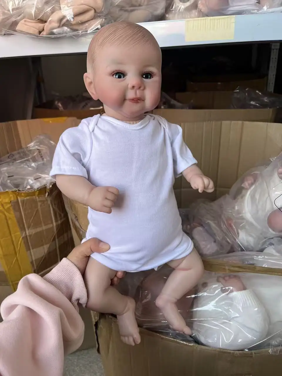 

19-дюймовая кукла Juliette Reborn, мягкое тело, реалистичное новорожденное, многослойная 3D-кожа с видимыми венами, куклы Bebe Reborn