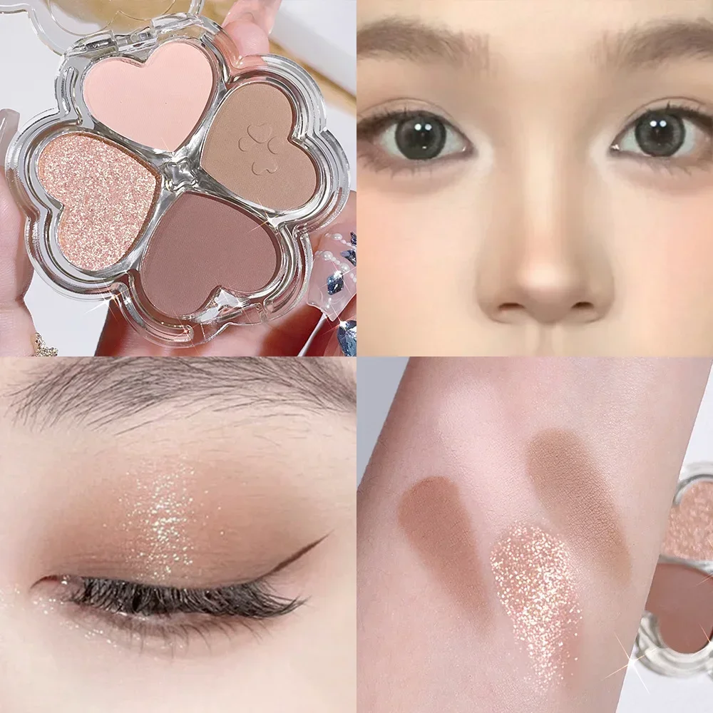 

Heallor Eyeshadow Contouring Palette Blush Fine Pearlescent Eye Pigment Makeup Eye Shadow All In One Palette Trimming Matte Nose