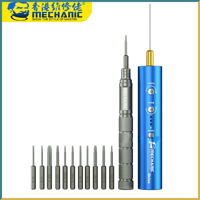 

Mechanic Idrive Multi-function Electric /manual Screwdriver set OCA glue remover for disassemble mobile phones precision parts