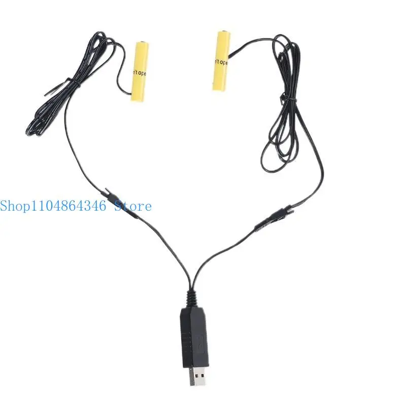 652F 2in1 AAA Battery USB Powered for Walkie Talkie Christmas Strip Light