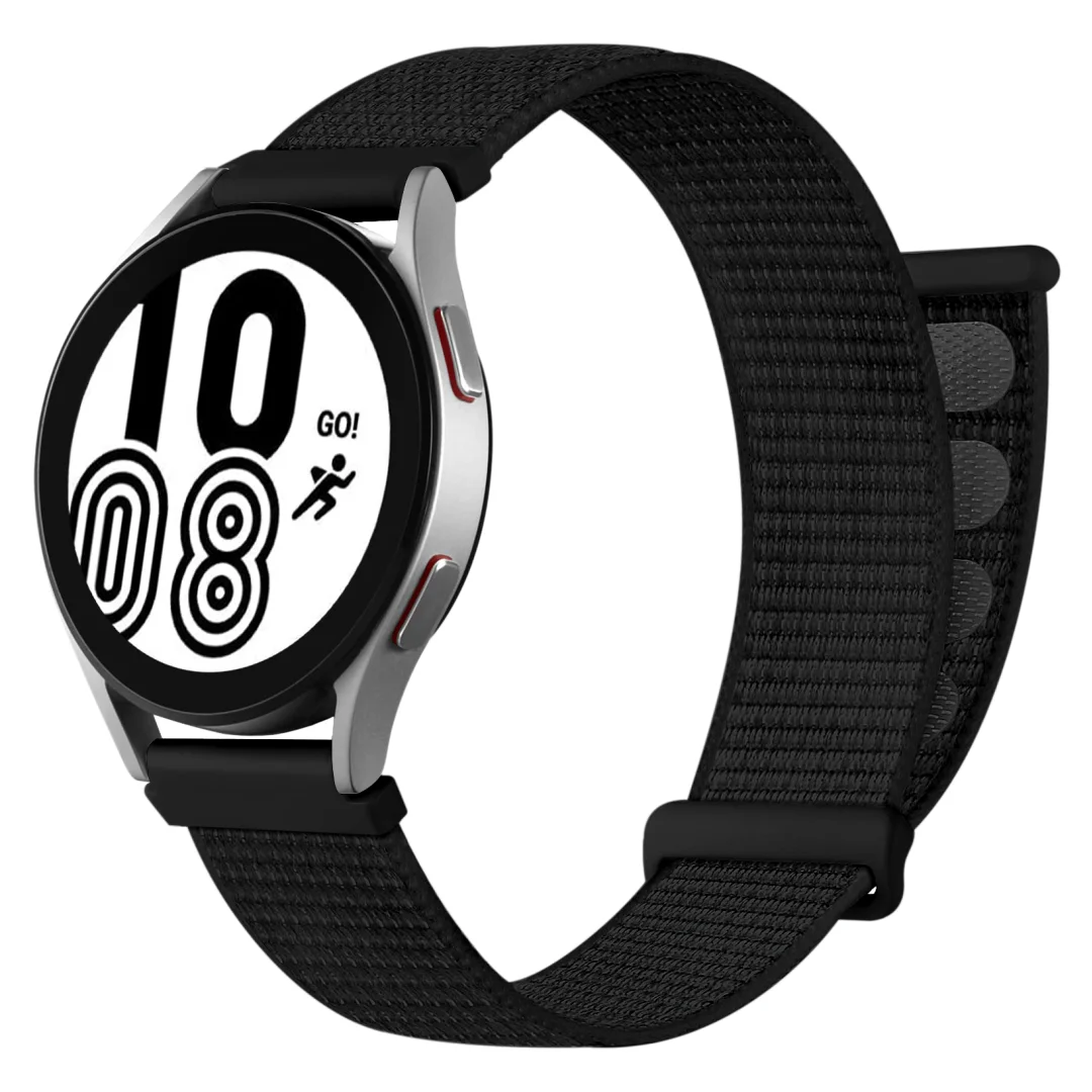 

Stretch Nylon Bands for Samsung Galaxy Watch，Breathable Sport Replacement Band for Men & Women，Soft Loop Strap with Hook & Loop