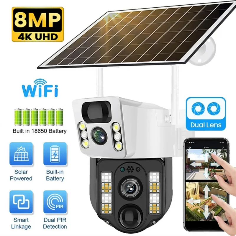 8-мегапиксельная Wi-Fi камера, камеры видеонаблюдения, наружный монитор, домашний PIR-гуманоид, обнаружение безопасности