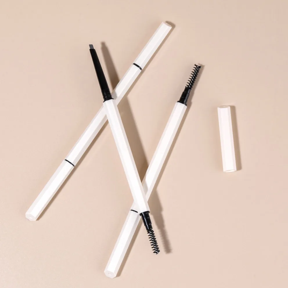 Vegan Waterproof Dual-Ended Ultra-Fine Eyebrow Pencil Private Label Smudge-Proof Auto Eyebrow Pen Makeup Custom Logo