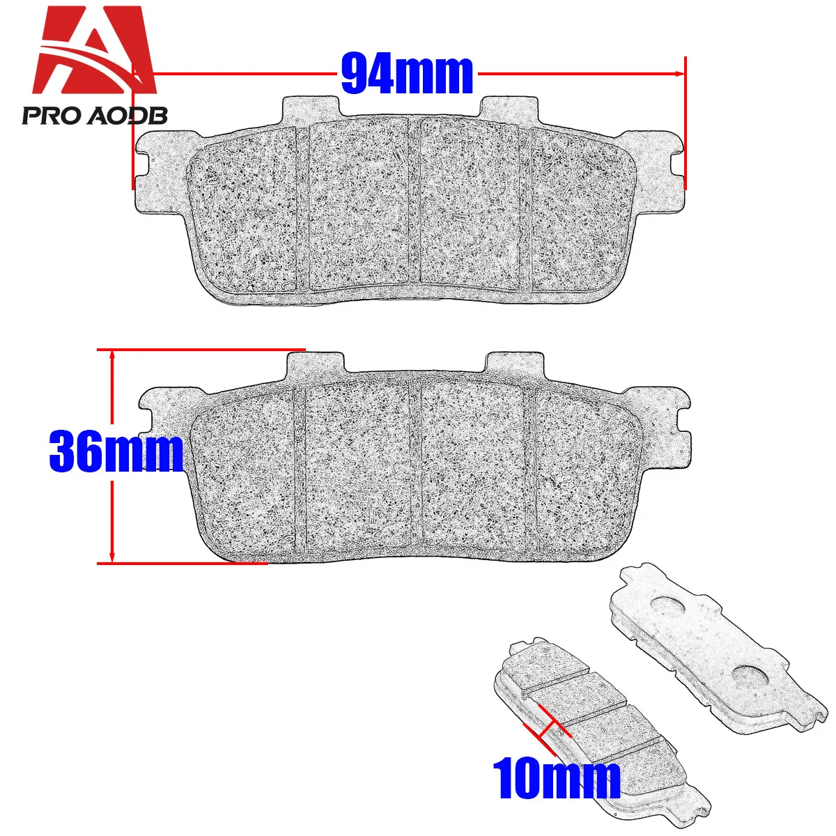 Model Accessories For SYM RV 250 SYM Joymax 250i 300i Motocross Front or Rear Brake Pads Sets SYM GTS 300 250i 300i 2006-2015 - view 2
