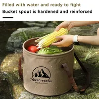 camping tools Folding Bucket  Portable Travel Foldable Basin Camping Hiking Fishing Storage Bucket road trips