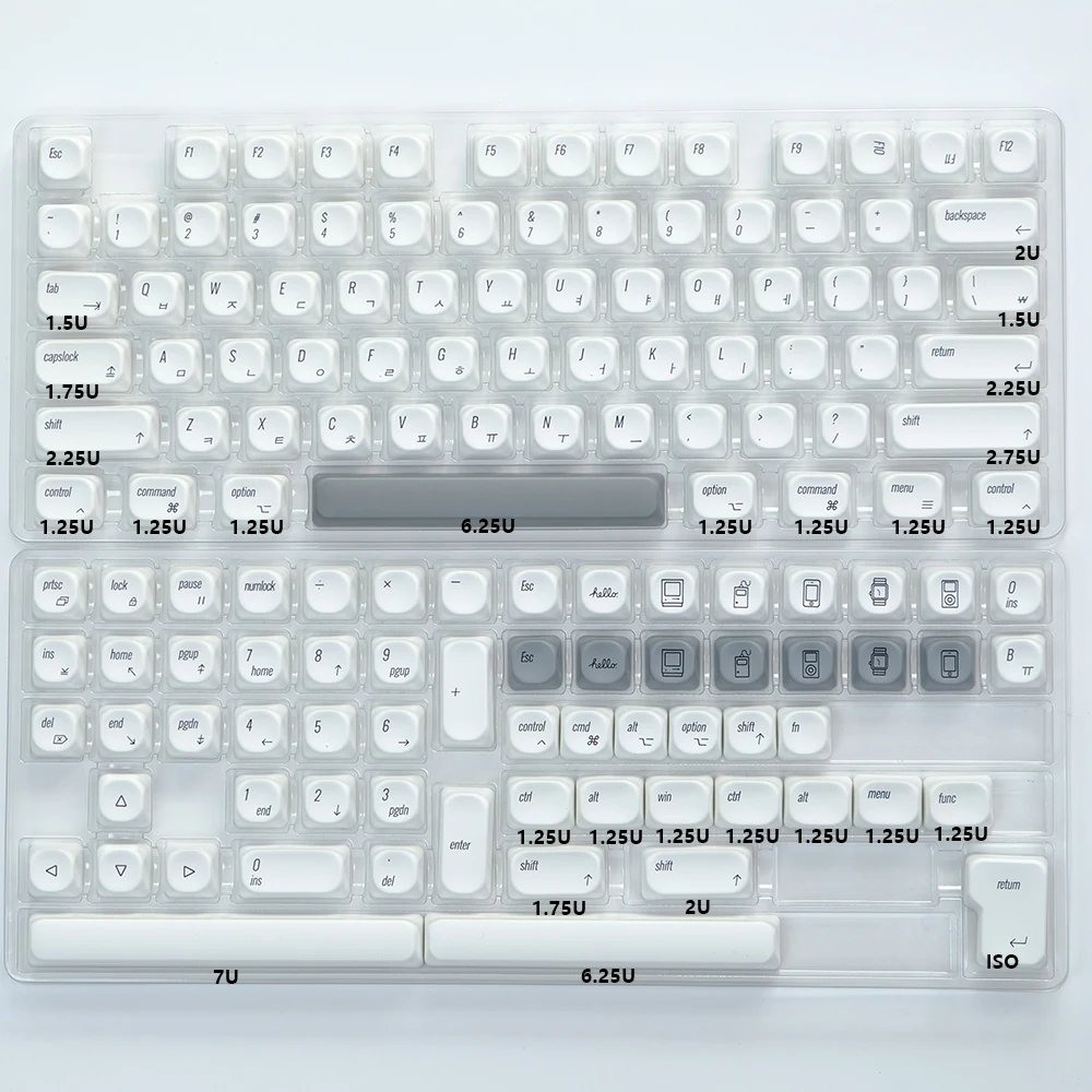 Kbdiy 138 Toetsen/Set Koa Profiel Mac Stijl Keycaps Pbt Russische Koreaanse Keycap Voor Mechanische Keyboard Gaming Retro Key Caps Gmk67