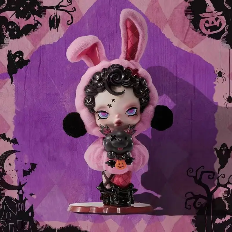 

Genuine Skullpanda Limited Bunny Doggy Figures Halloween Series Kawaii Collection Desk Decor Gift Adult Girl Toy Surprise Gifts