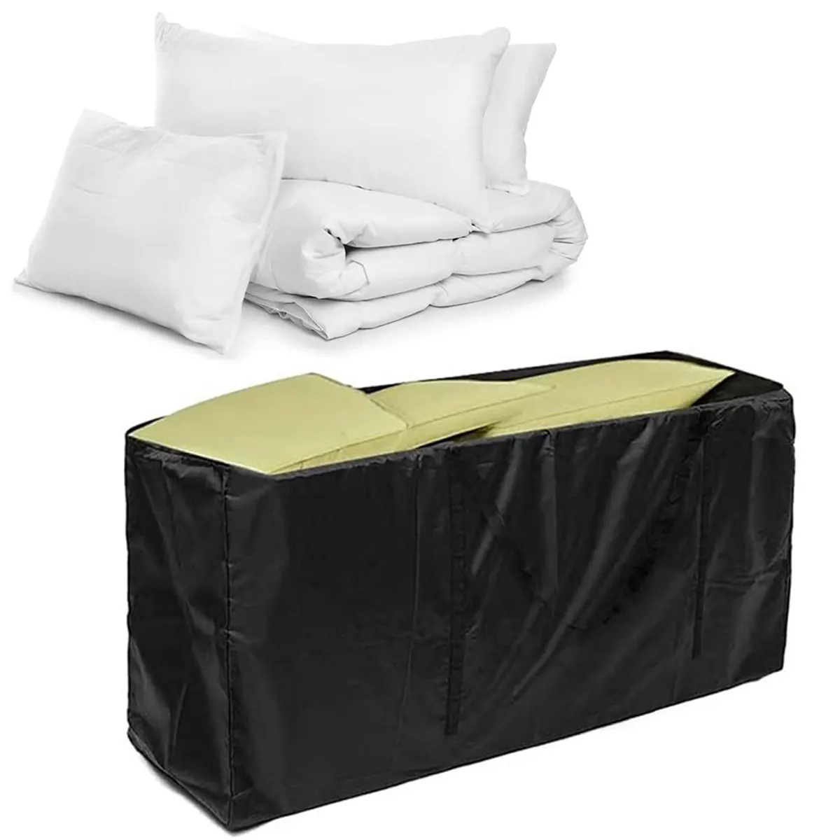

1Pcs Oxford Fabric Furniture Storage Bag with Handle Dust Water Resistant for Outdoor Cushions Miscellaneous Storage