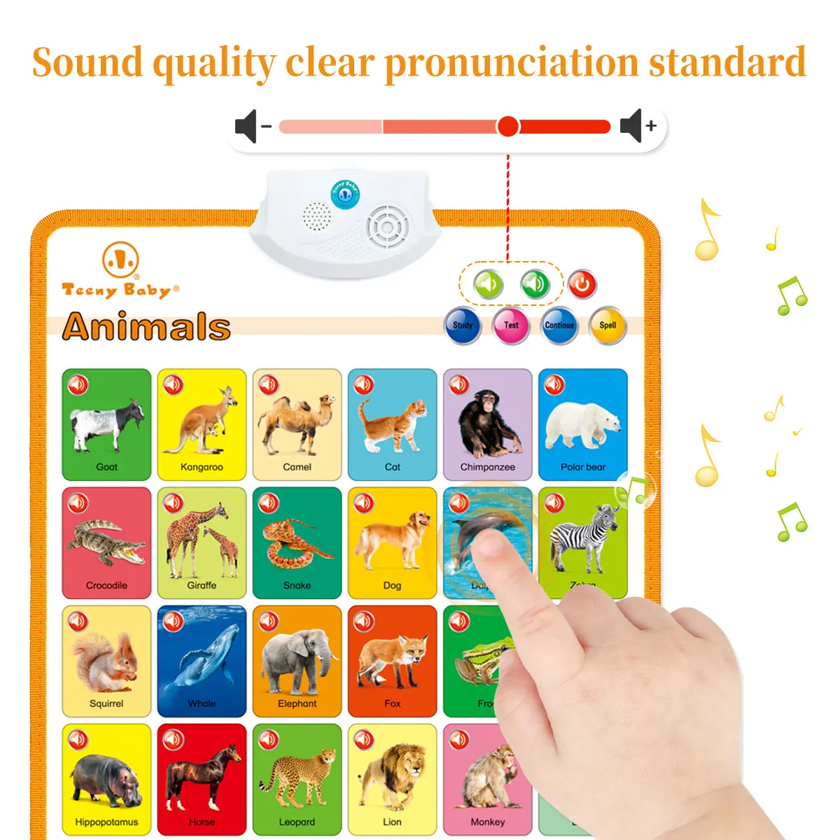Picture 4: Interactive Electronic Animals Talking Poster For Toddlers With Clear Pronunciation And Music Functions For Language Learning