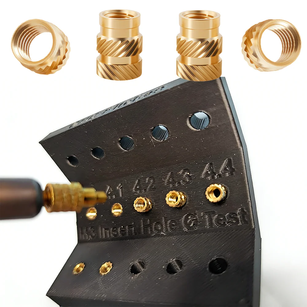 Heat Set Threaded Insert Tool M2 M3 M4 M6 Soldering Tips Brass Metric Knurled Inserts Nuts for 3D Printing Component and Plastic - view 6