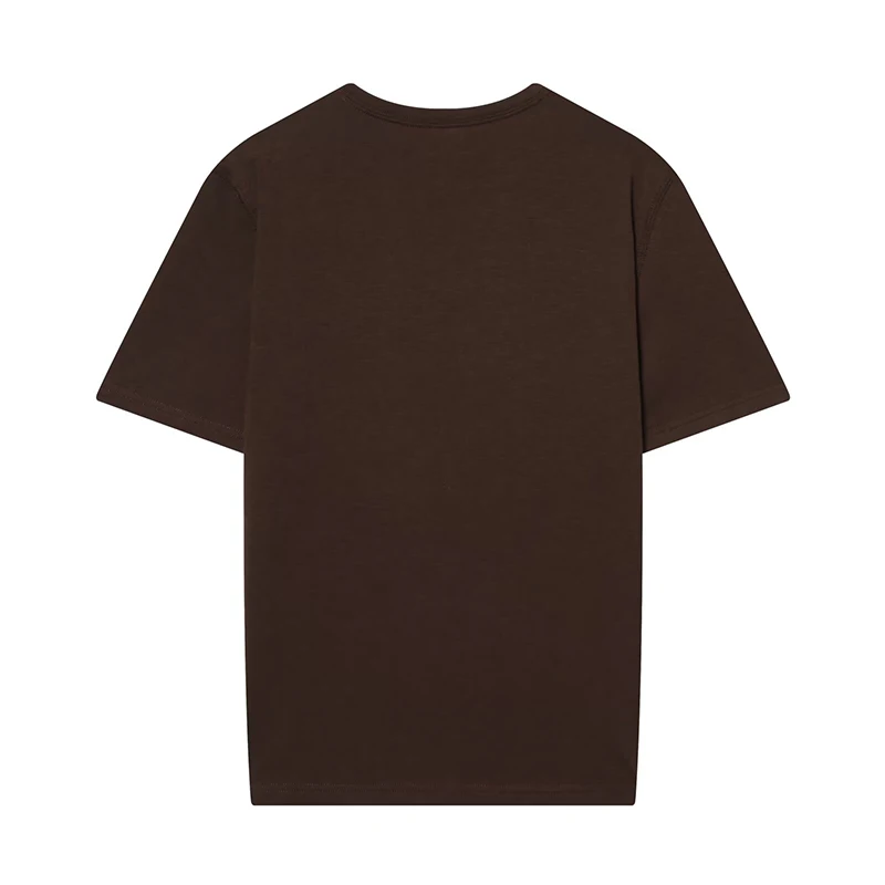 Raised Bow T Shirt Women Short Sleeve O Neck Brown Casual Summer Tops