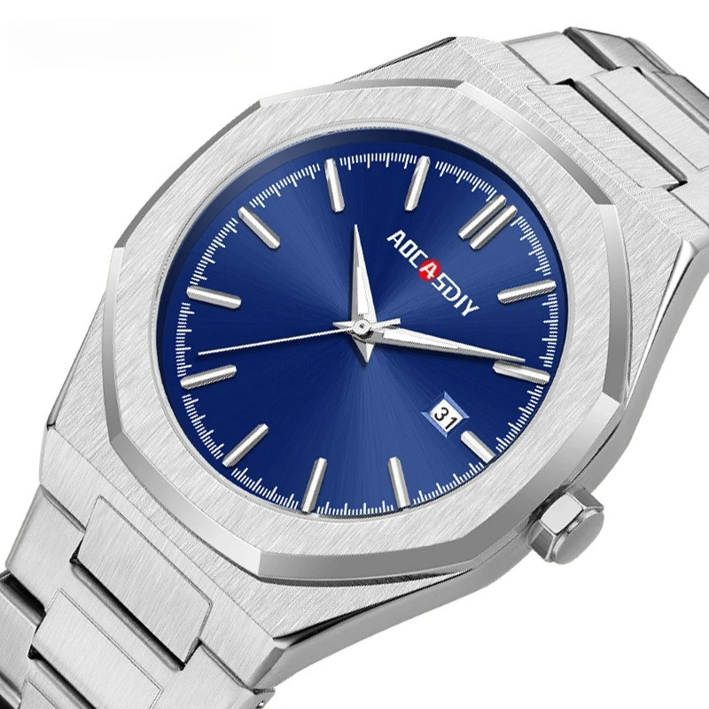 

AOCASDIY новые мужские модные деловые часы водонепроницаемые кварцевые часы со светящимся стальным ремнем популярные