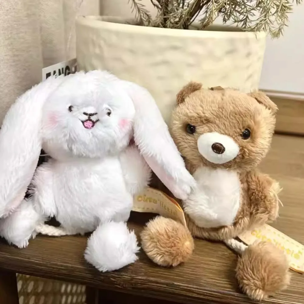 Милый мягкий медведь кукла брелок орнамент PP хлопок плюшевая подвеска в виде собаки забавный пингвин мультяшный брелок в виде животного сумка кулон