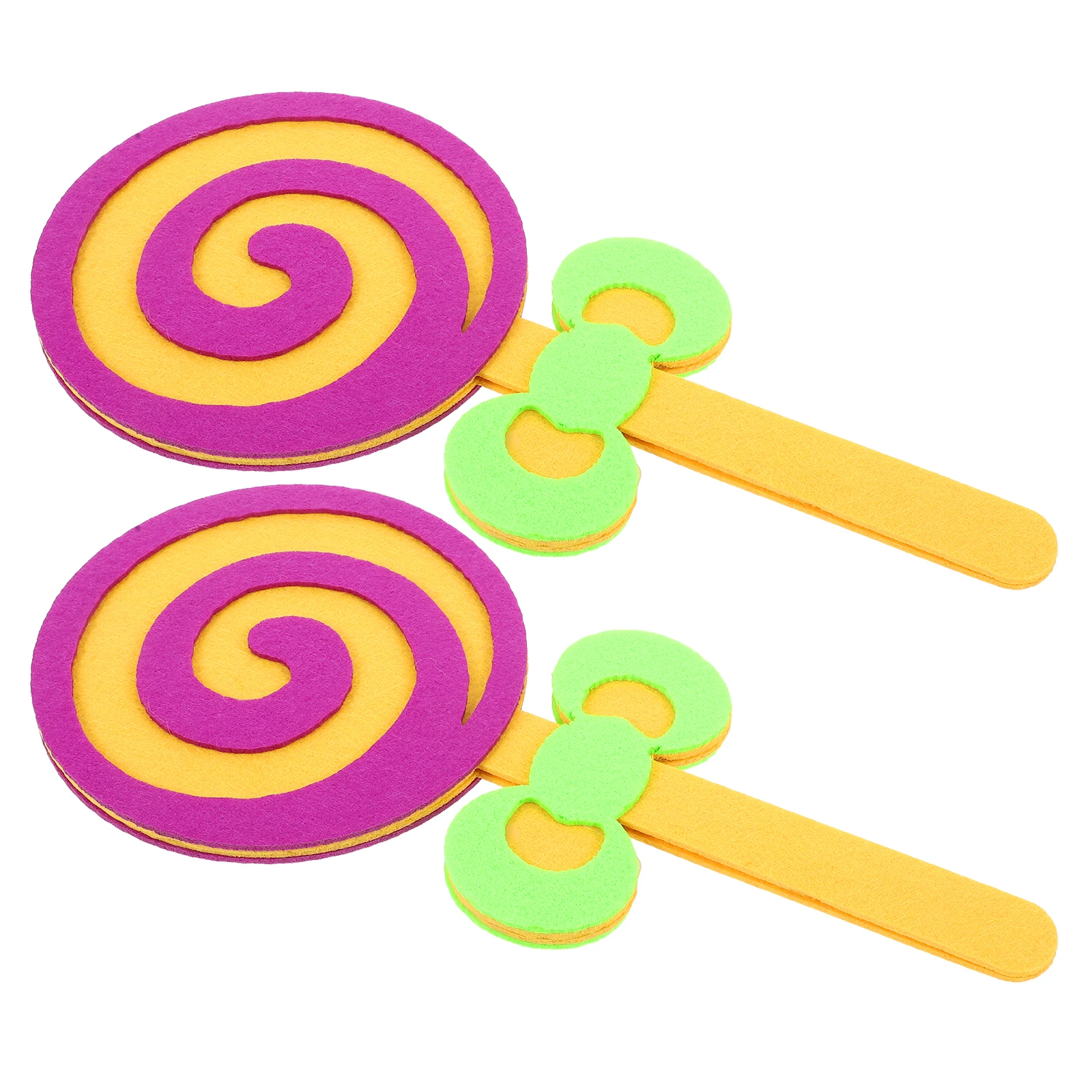 

2 Pcs Lollipop Props 13CM Blue Felt Stage Decorations Party Photo Candy Fake Models Children Gym Equipment Creative Prop