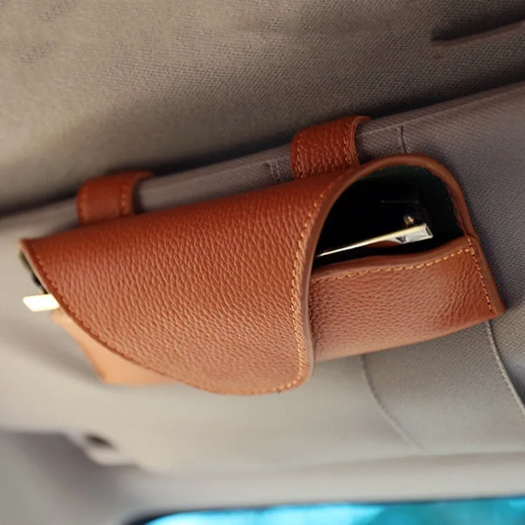 車のメガネケース自動車サンバイザーメガネホルダーサングラスクリップカードチケットホルダー多機能自動車アクセサリー収納