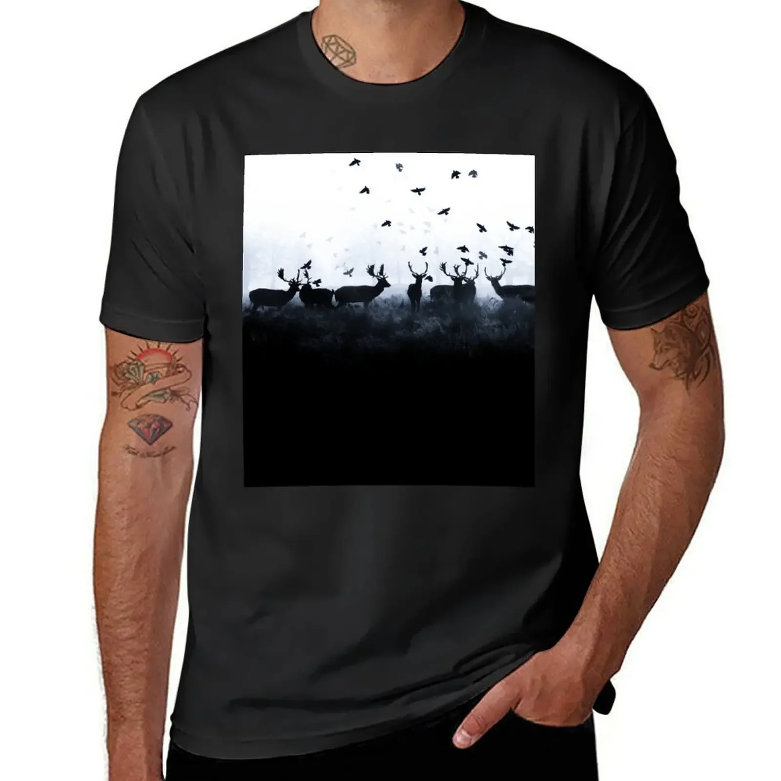 50/50 bucks and crows T-Shirt Aesthetic clothing rapper graphic tees mens plain t shirts